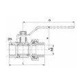 Female Thread Pb and Prt 3/4-1′′inch Brass Ball Valve